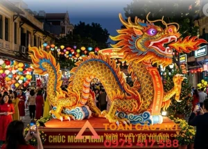 mô hình xốp trang trí tết độc đáo ấn tượng