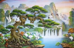 phù điêu tùng hạc