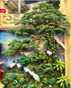 phù điêu tùng hạc