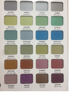 Bảng màu kính ốp bếp