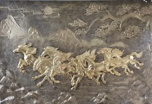 tranh phù điêu bát mã
