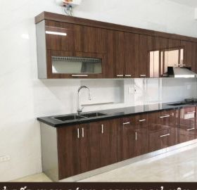 Tủ bếp inox cánh Acrylic chữ I 04