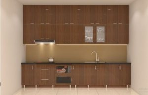 Tủ bếp inox cánh Acrylic chữ I 04