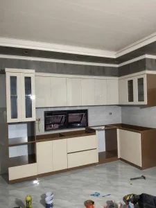 Tủ bếp inox cánh gỗ an cường 05