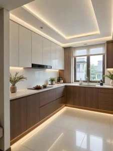 Tủ bếp inox cánh gỗ An Cường 02