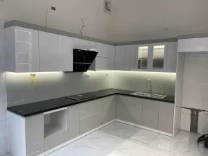 Tủ bếp inox cánh gỗ an cường 06