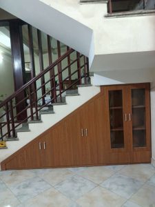 Vách ngăn kết hợp tủ trang trí