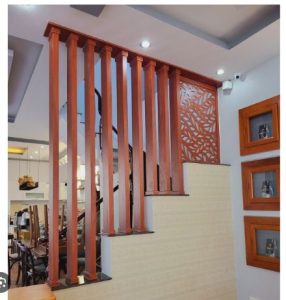 Vách ngăn nan gỗ hiện đại