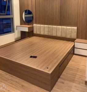 Vách ngăn phòng kết hợp vách đầu giường