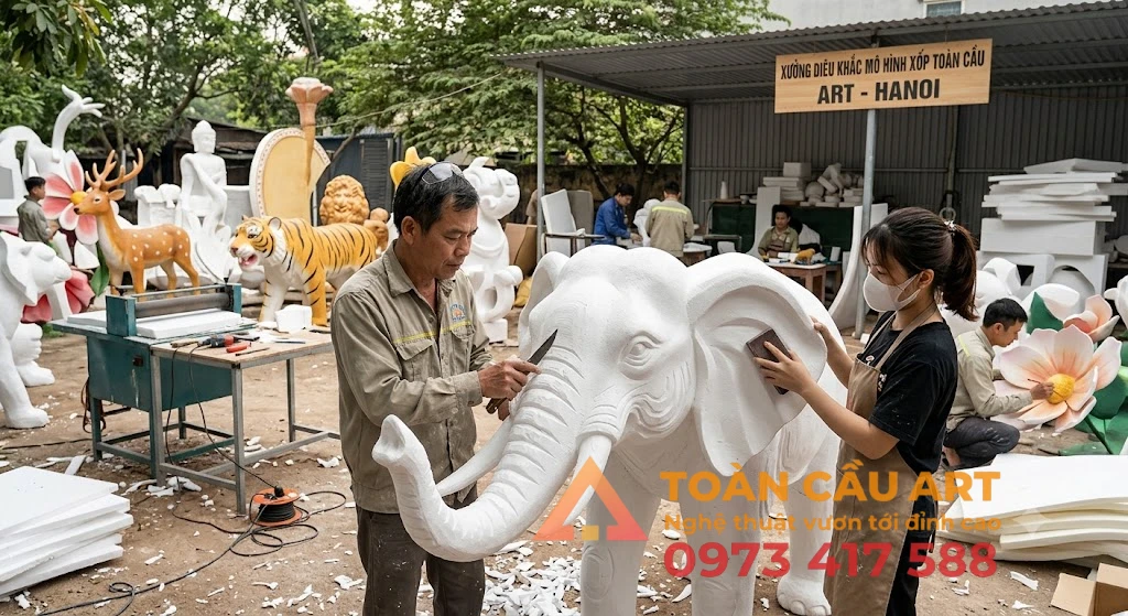 decor mô hình xốp 3d