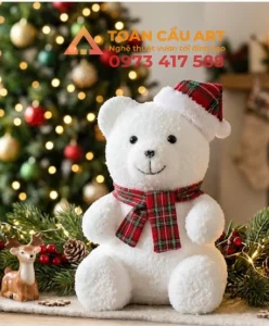 điêu khắc mô hình tượng gấu trang trí noel