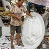 chế tác mô hình đĩa mỳ ý chất liệu xốp