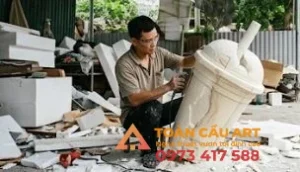  điêu khắc mô hình xốp 3d ly nước uống