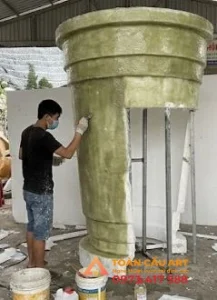 gia cường sợi composite Mô hình xốp 3D Ly Trà Sữa Trân Châu