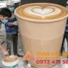 ơn màu Mô hình xốp 3D Cốc Cà phê Cappuccino