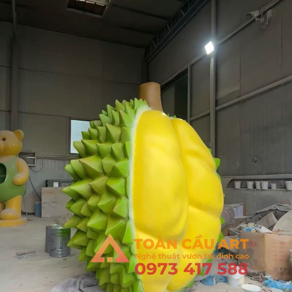 lam-mo-hinh-xop-san-pham-khong-lo-qua-sau-rieng điêu khắc quả sầu riêng bằng xốp