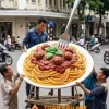 vẽ màu sắc mô hình đĩa mỳ ý chất liệu xốp