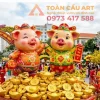 mẫu mô hình tượng con heo bằng xốp linh vật