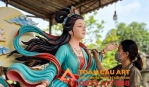 mẫu tượng chị hằng nga bằng xốp