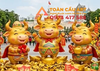 mau-tuong-con-trau-bang-xop-linh-vat-trang-tri-tet mẫu tượng con trâu bằng xốp linh vật trang trí tết