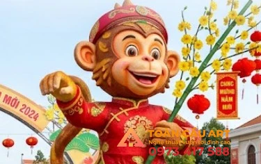mau- tuong-mo-hinh-con-khi-bang-xop-linh-vat-tet mẫu tượng mô hình con khỉ bằng xốp linh vật tết