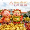 mô hình tượng con heo bằng xốp linh vật tết