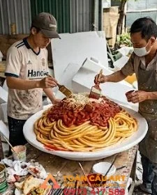 mô hình xốp 3d đĩa mì ý