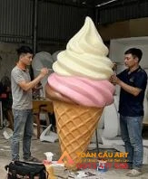 sơn màu mô hình xốp 3d cái kem