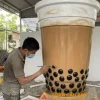 sơn vẽ màu Mô hình xốp 3D Ly Trà Sữa Trân Châu