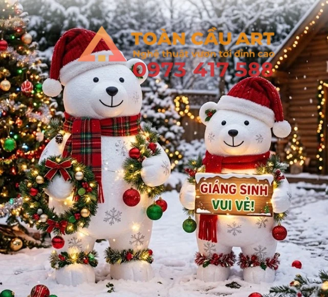 mo-hinh-tuong-gau-xop-trang-tri-noel - trang trí mô hình gấu xốp