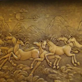 tranh phù điêu bát mã đẹp