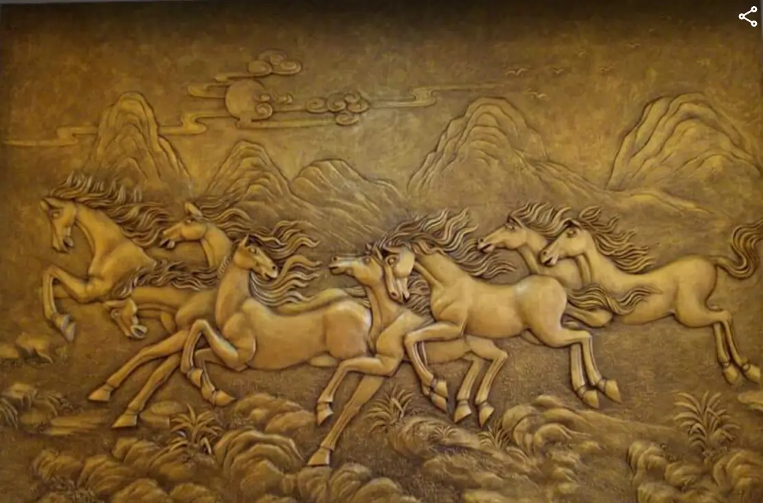 tranh-phu-dieu-bat-ma-dep tranh phù điêu bát mã đẹp