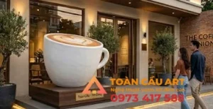 Mô hình xốp 3D Cốc Cà phê Cappuccino