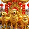 tượng con chó bằng xốp trang trí