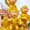tượng mô hình con khỉ bằng xốp linh vật tết