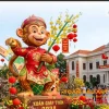 tượng mô hình con khỉ bằng xốp linh vật tết đẹp