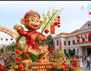 tượng mô hình con khỉ bằng xốp linh vật tết đẹp