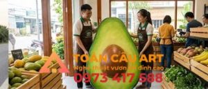 điêu khắc mô hình quả bơ bằng xốp 3d