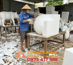  điêu khắc mô hình xốp   3D Quả Cam