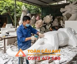 điêu khắc mô hình xốp Báo gấm