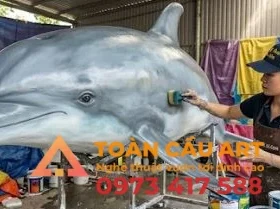 Mô hình xốp Cá heo