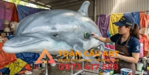 Mô hình xốp Cá heo