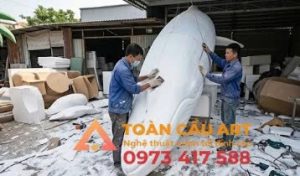  cắt thô Mô hình xốp Cá Voi Xanh