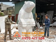 điêu khắc Mô hình xốp Gấu Bắc Cực
