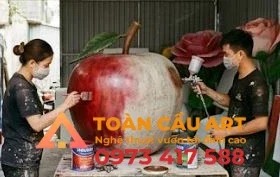 son màu mô hình xốp quả táo