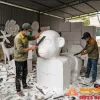 cắt khối mô hình xốp con Khỉ