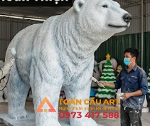sơn màu Mô hình xốp Gấu Bắc Cực