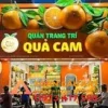 trưng bày mô hình xốp   3D Quả Cam tại cửa hàng