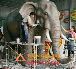 sơn màu Mô hình xốp con voi