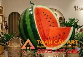 Mô hình xốp quả dưa hấu trưng bày cửa hàng